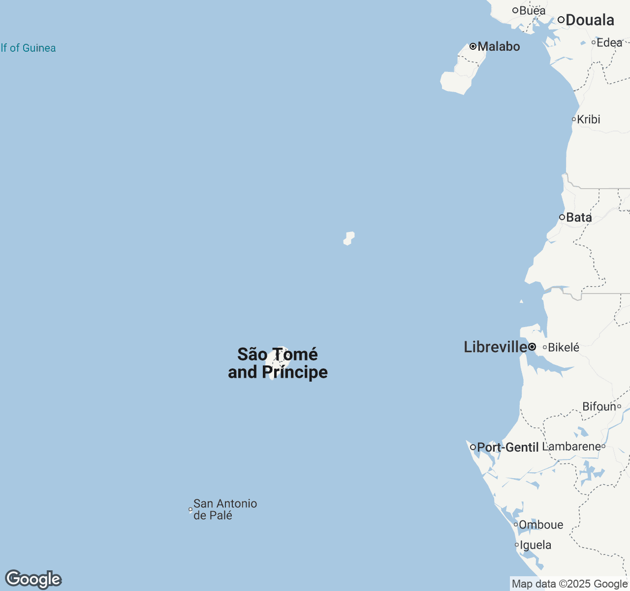Map of São Tomé and Príncipe